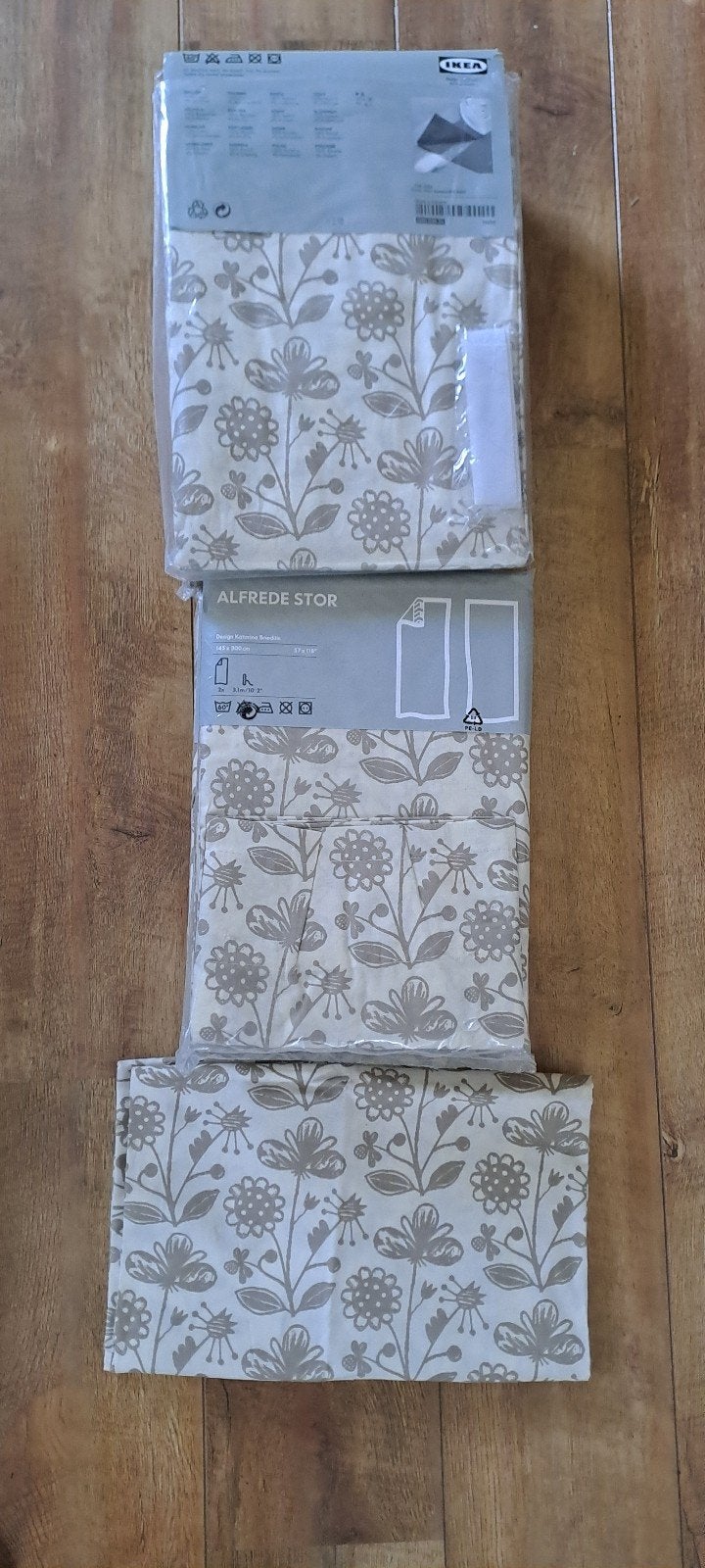 9 stuks IKEA ALFREDE STOR gordijnen 145x300 cm, IKEA, Ophalen of Verzenden, Zo goed als nieuw, Gordijn