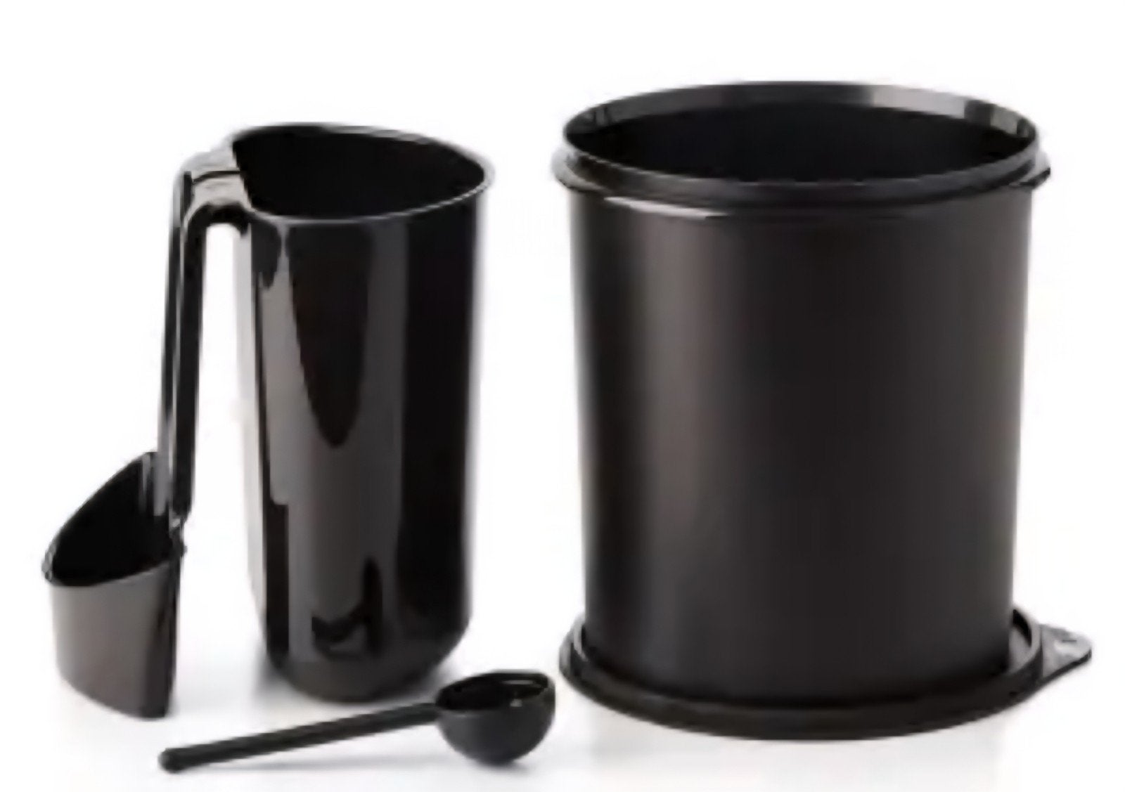 Tupperware Koffiebus met Maatschep - Zwart, Huis en Inrichting, Ophalen of Verzenden, Nieuw, Bus of Trommel, Luchtdicht