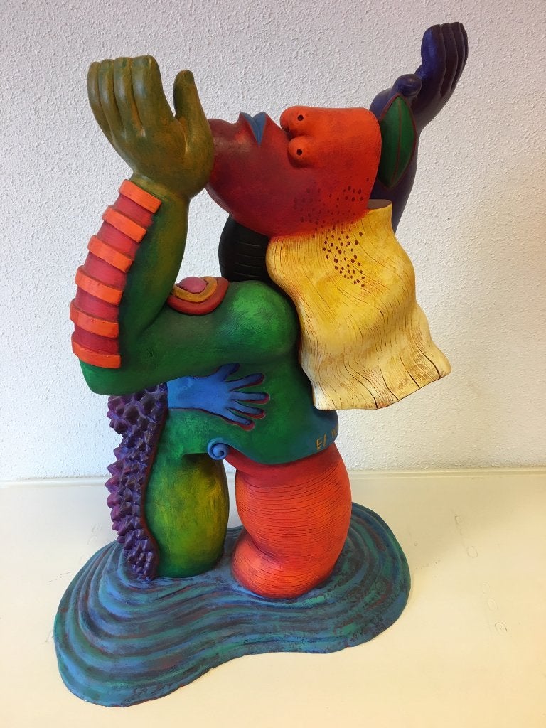 Beeld Clemens Briels “El pensamiento rompido”., Antiek en Kunst, Ophalen, 50 - 100 cm, Beeld, Abstract