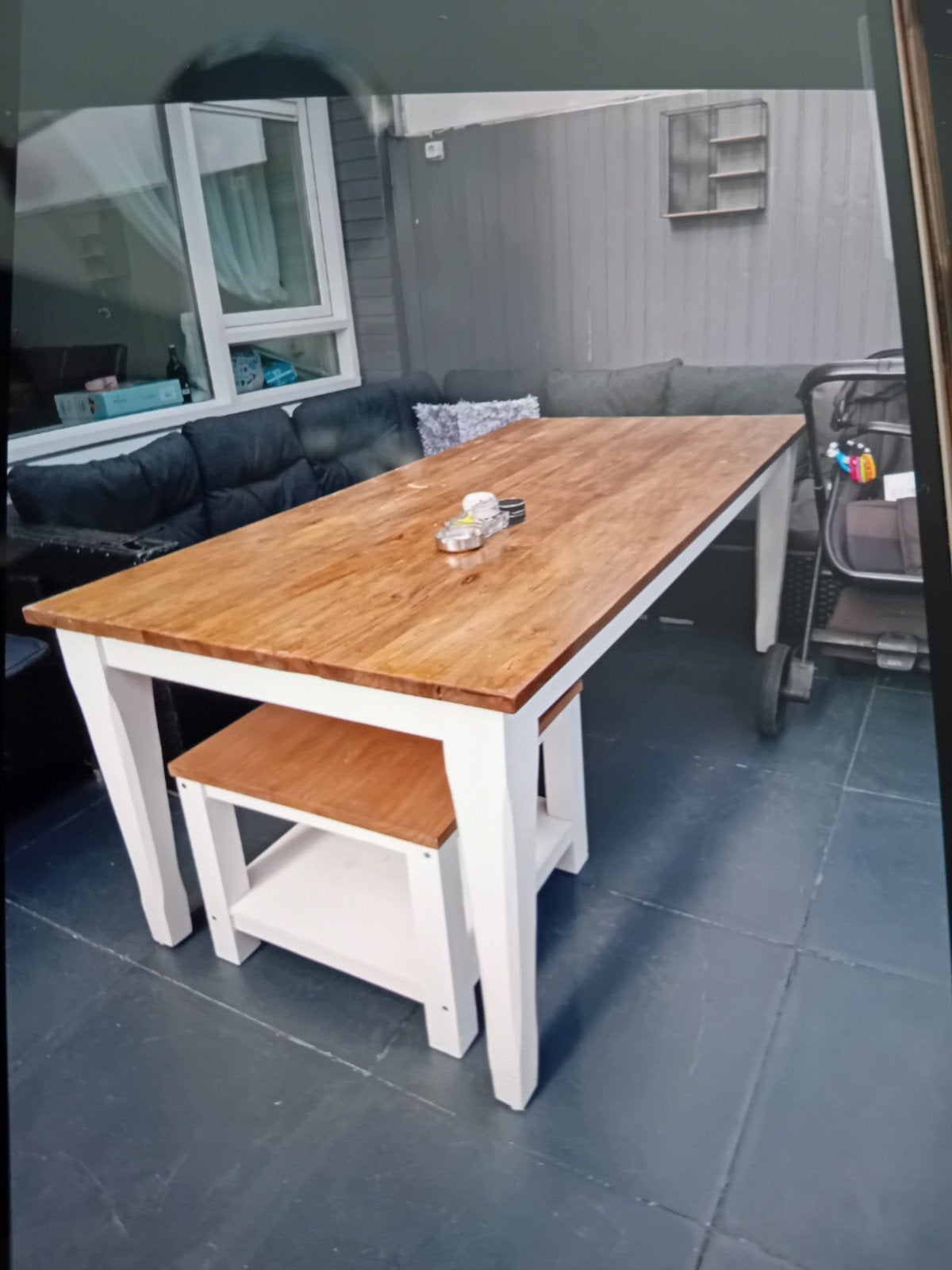 eettafel, Ophalen of Verzenden, Rechthoekig, Hout