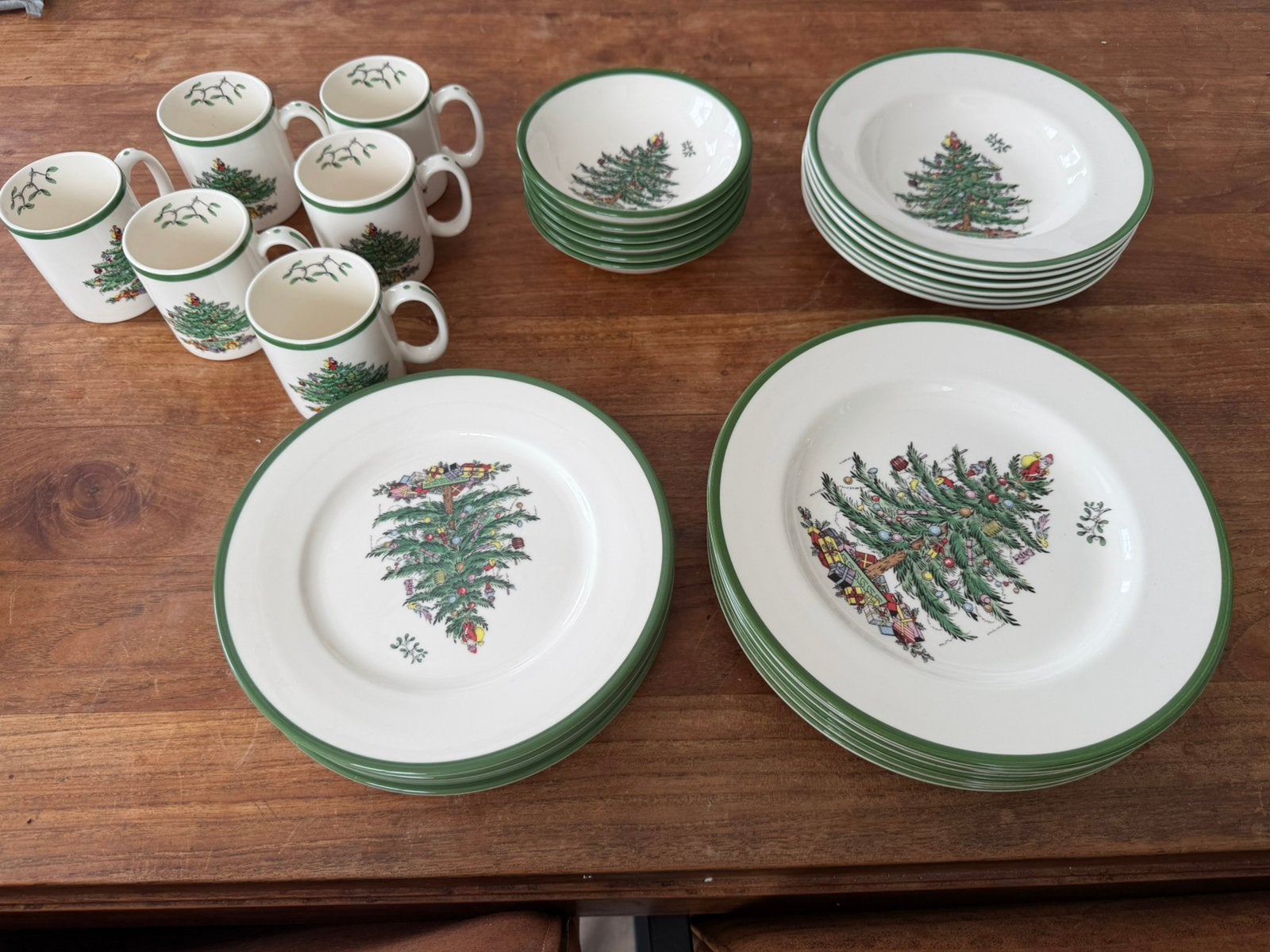 Spode Christmas Tree kerstservies 6 persoons, Ophalen of Verzenden