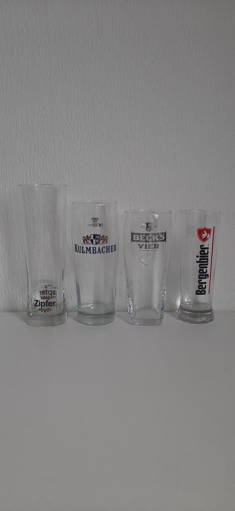 Bierglazen set - Zipfer, Kulmbacher, Becks, Bergenbier, Verzamelen, Biermerken, Ophalen of Verzenden, Zo goed als nieuw