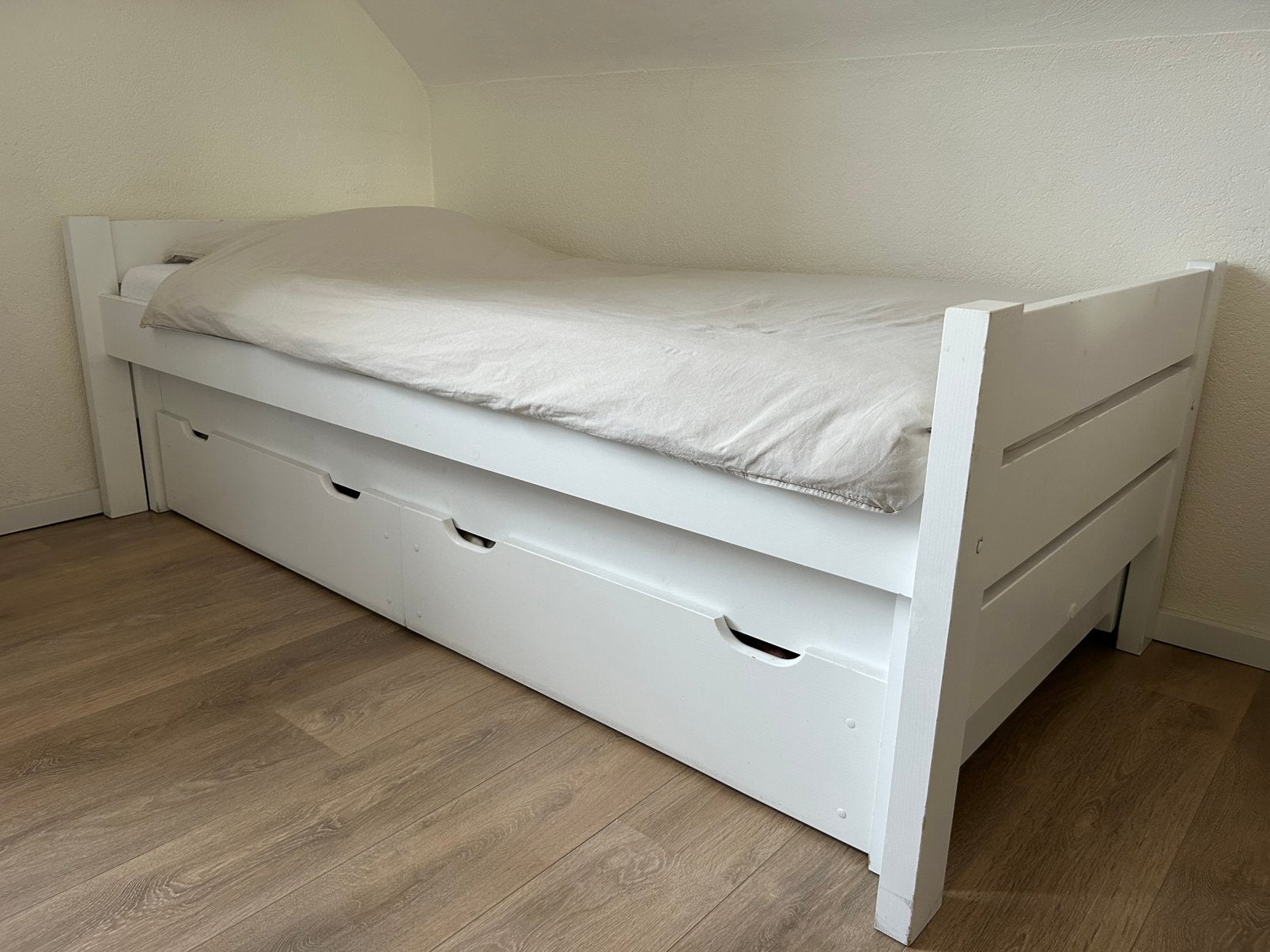 Tienerbed Combi met logeerbed en 2 opberglades, 85 tot 100 cm, Gebruikt, 180 cm of meer, Ophalen