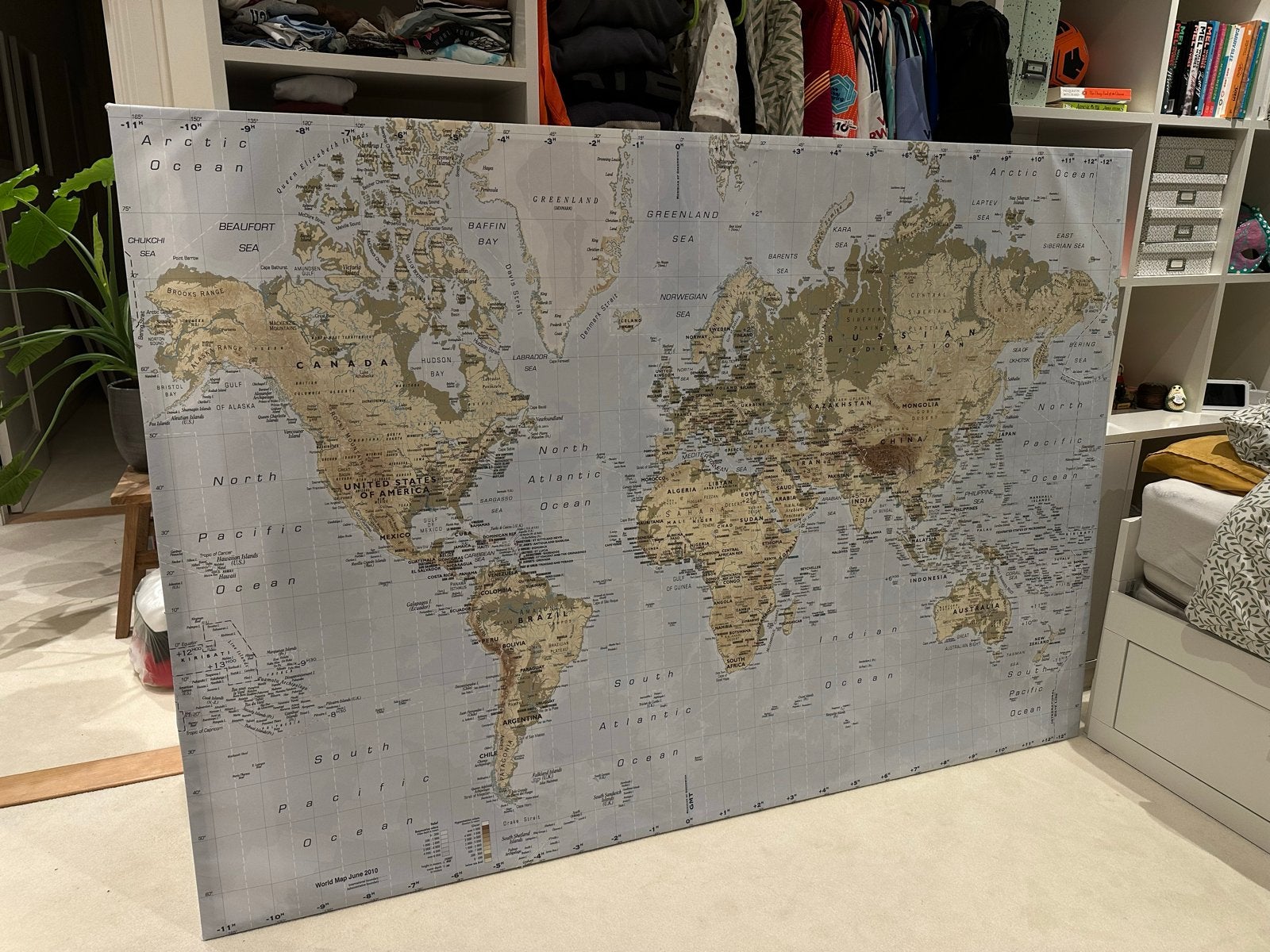 Ikea wereldkaart, Ophalen, Meerkleurig, Zo goed als nieuw, Modern