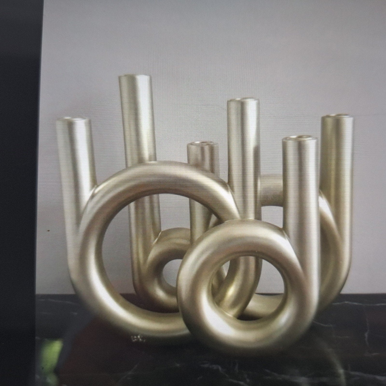 Goud groene nieuwe kandelaar design van Present Time, Nieuw, Ophalen of Verzenden, X, Kandelaar
