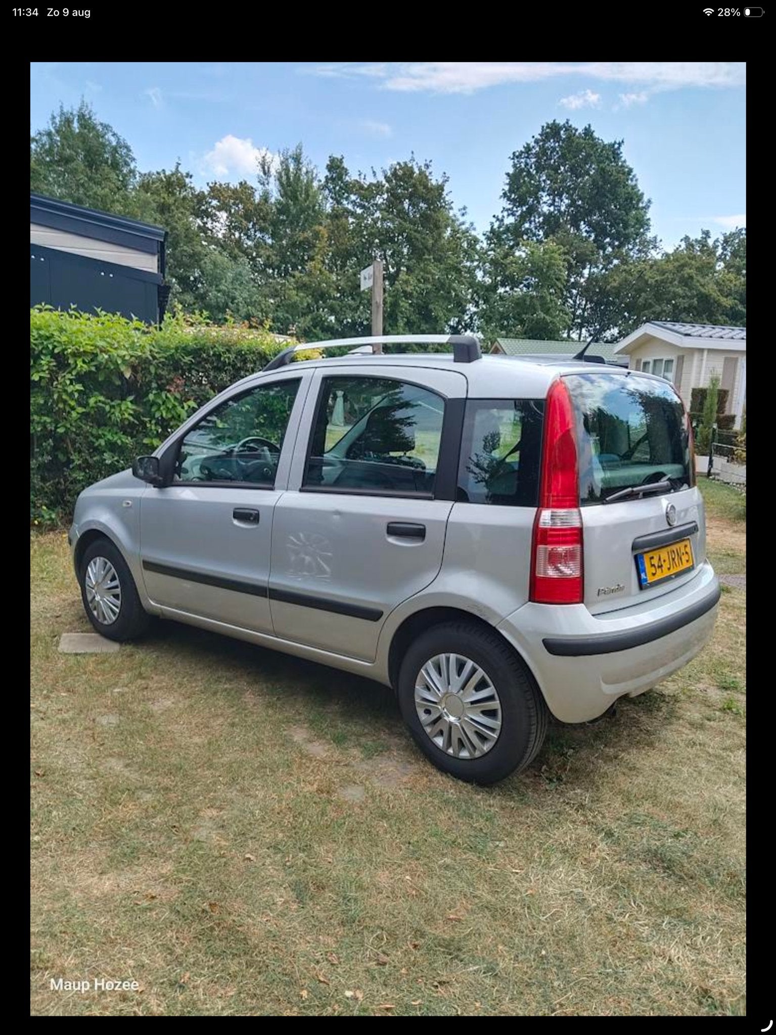 Fiat Panda 1.2 44KW 60PK 2009 Grijs + nieuwe APK en Banden, Voorwielaandrijving, 1242 cc, Origineel Nederlands, Handgeschakeld