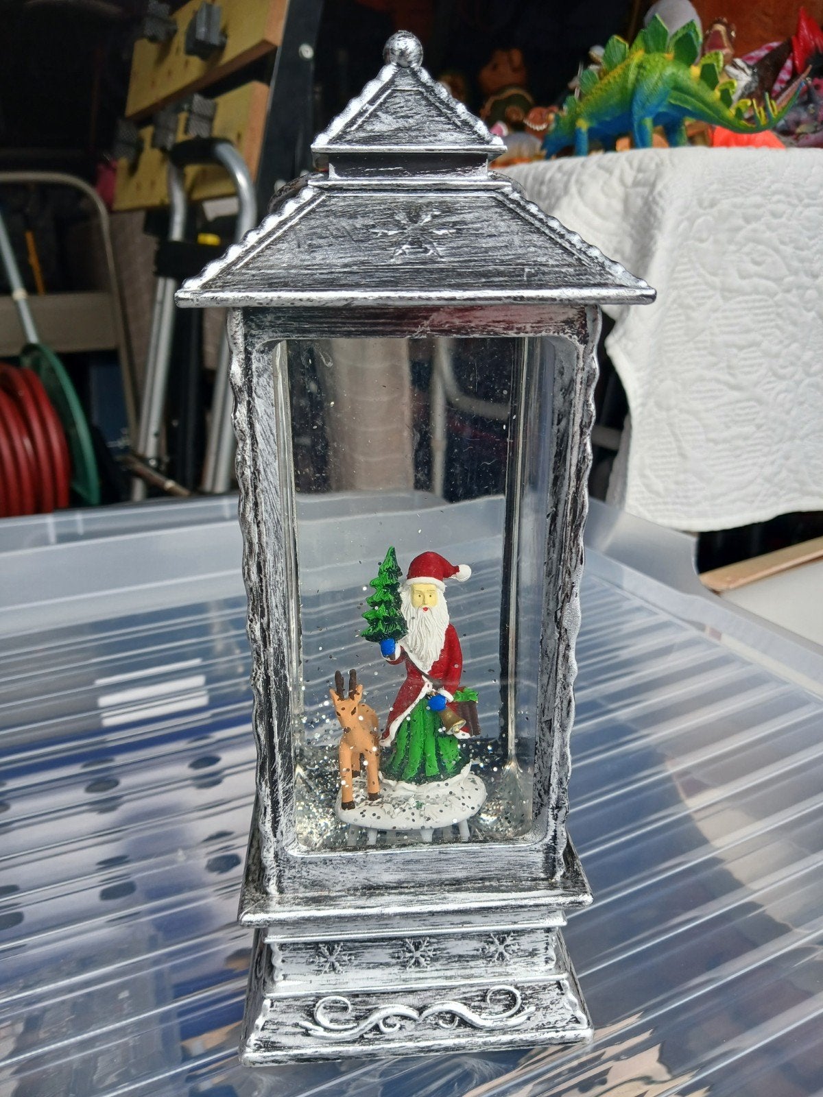 kerst lantaarn met licht en glitter, Ophalen of Verzenden, Nieuw