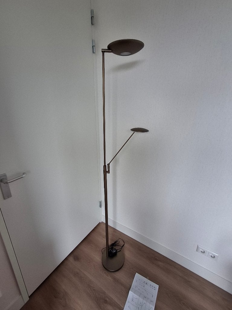 Led Stalamp met leeslamp dimbaar, Ophalen, Gebruikt, Overige fittingen, Metaal