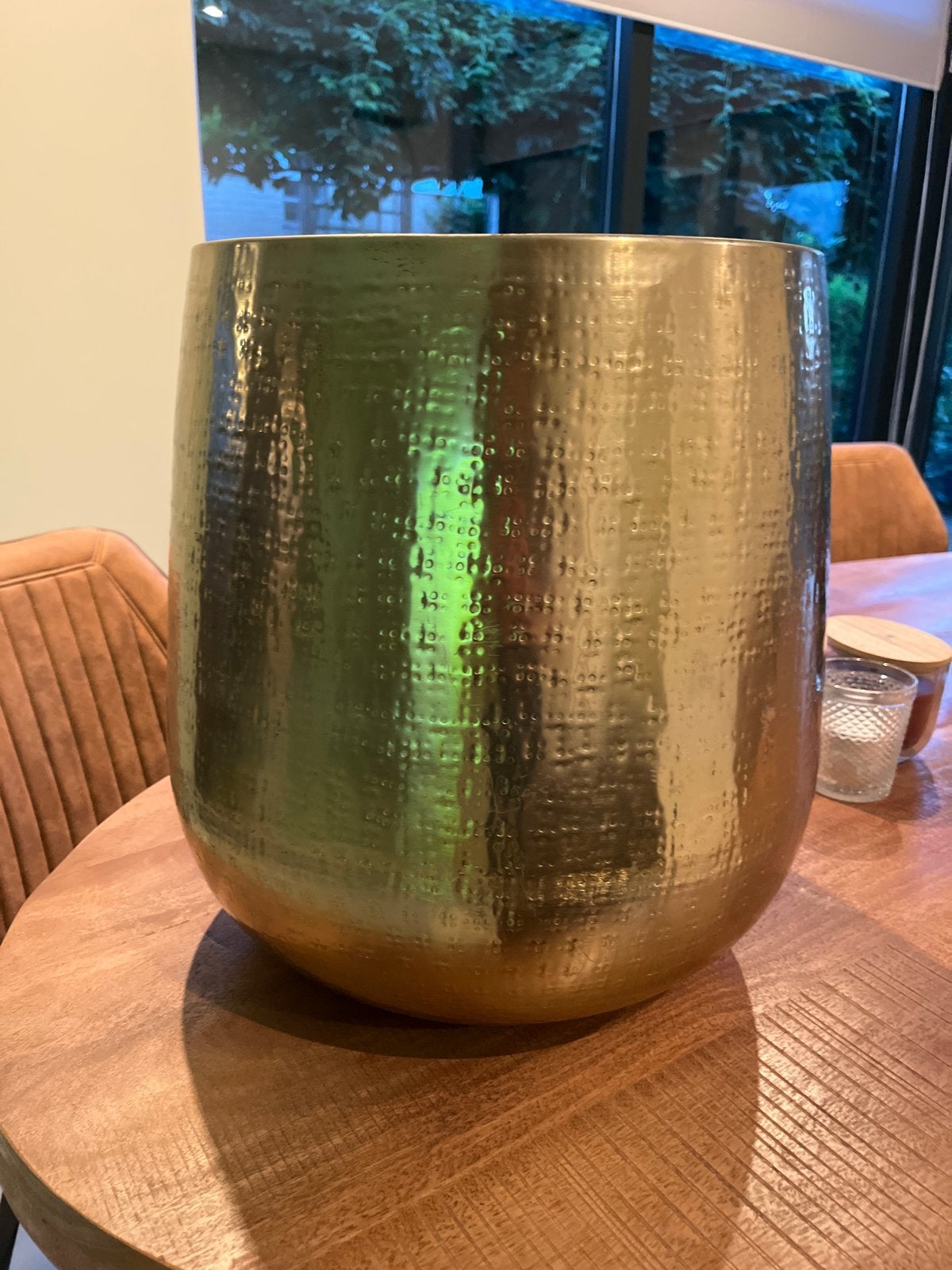 Gina Da Karakter Planter New Gold - Goudkleurige Bloempot, Tuin en Terras, 25 tot 40 cm, Rond, Binnen, Ophalen of Verzenden