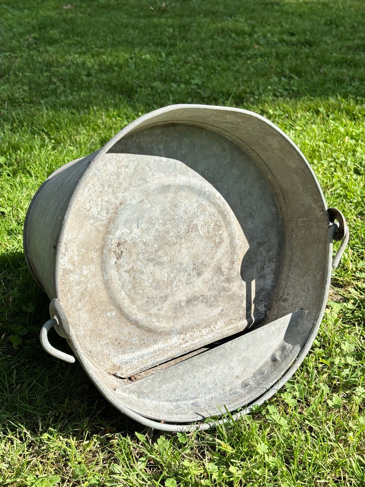 Vintage Zinken Emmer - drinkemmer kippen, Ophalen of Verzenden, Gebruikt, Drinken en Voederen