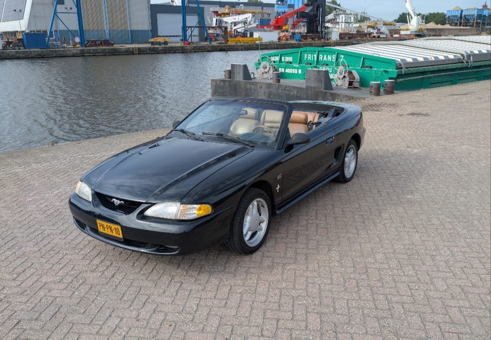 Ford Mustang 5.0 GT Convertible AUT 1996 Zwart, Auto's, Ford, Automaat, 454 kg, Achterwielaandrijving, 8 cilinders