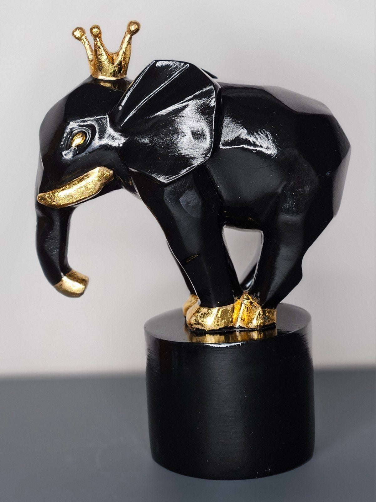 Beeldje "Olifant zwart" H.20cm, Ophalen of Verzenden, Nieuw, Dier