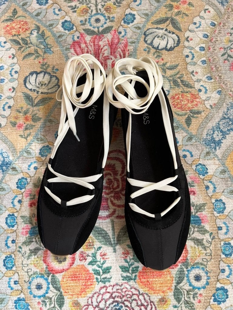 Ballerina's van M&S zwart maat 38, Zo goed als nieuw, Marks & Spencer, Zwart, Ballerina's