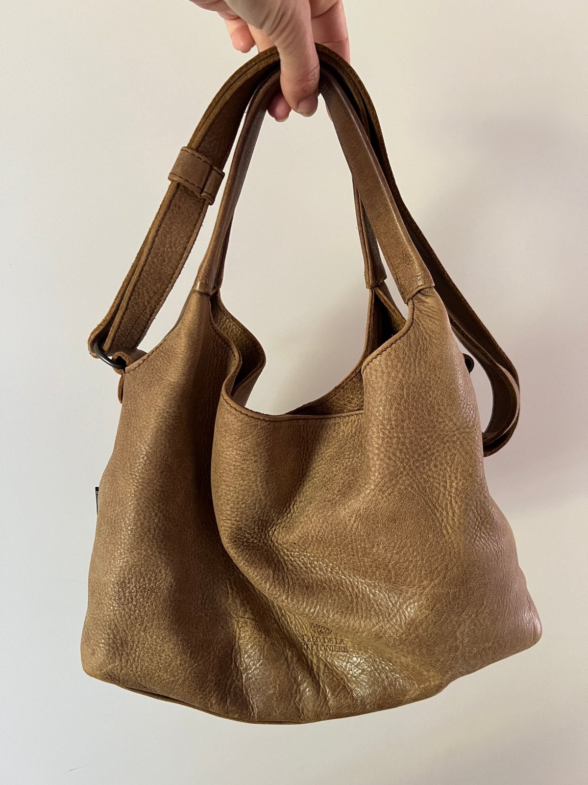 Prachtige Fred de la Bretoniere tas - warm cognac/bruin, Ophalen of Verzenden, Zo goed als nieuw, Bruin, Handtas