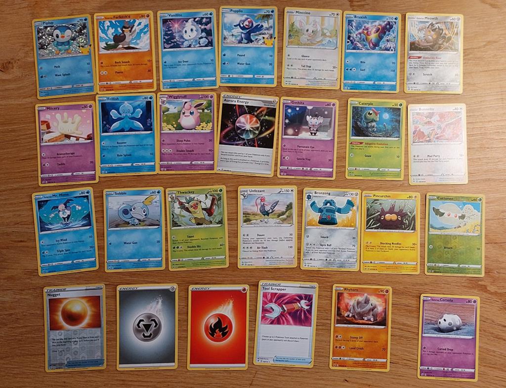 Set van 27 Engelse Pokémon kaarten, Ophalen of Verzenden, Gebruikt, Meerdere kaarten