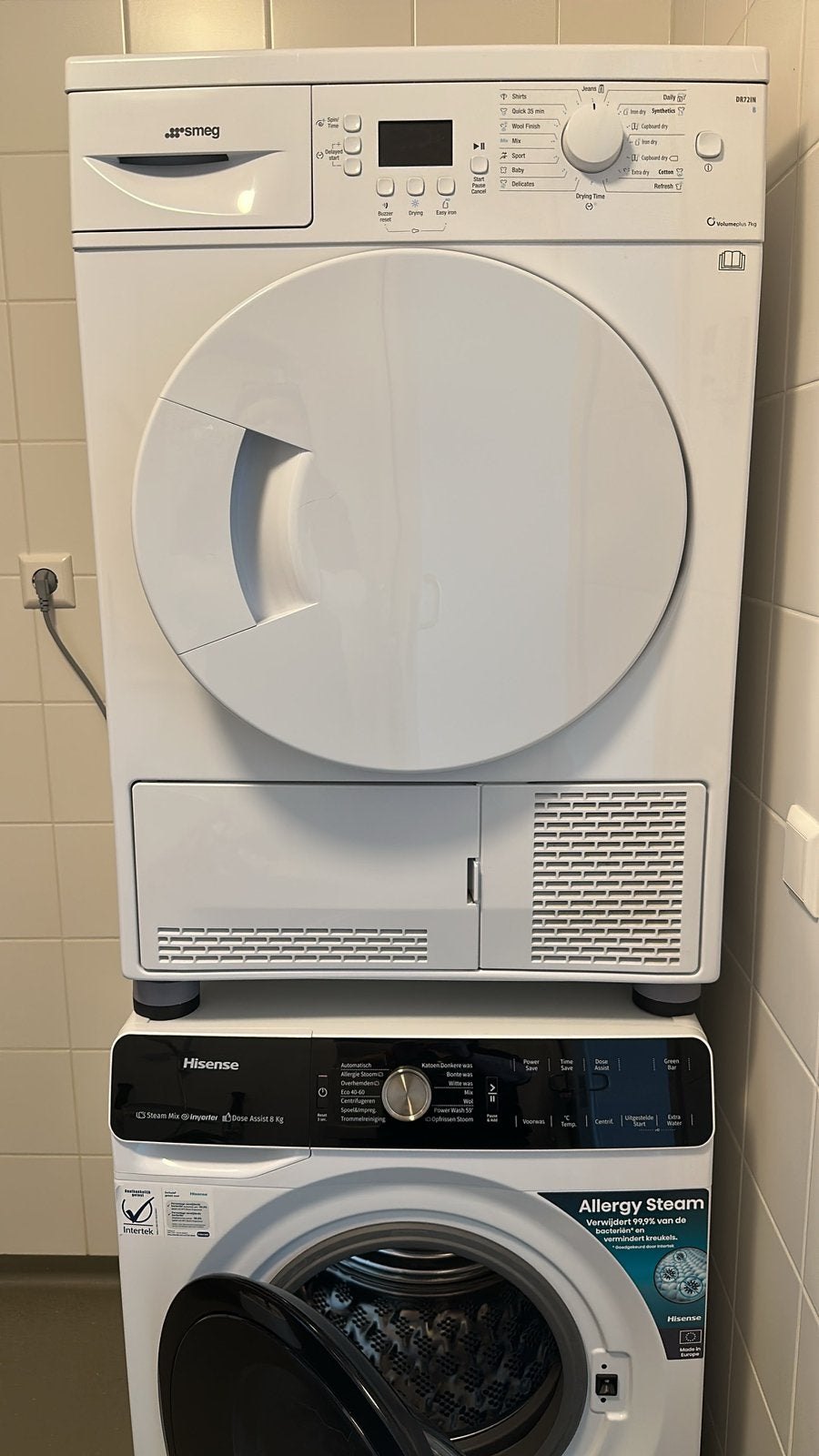 Goed werkende wasmachine en droger