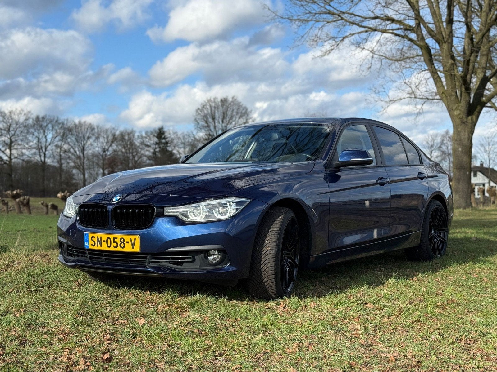 BMW 3-Serie 318i, Auto's, BMW, Automaat, Zwart, Blauw, Origineel Nederlands
