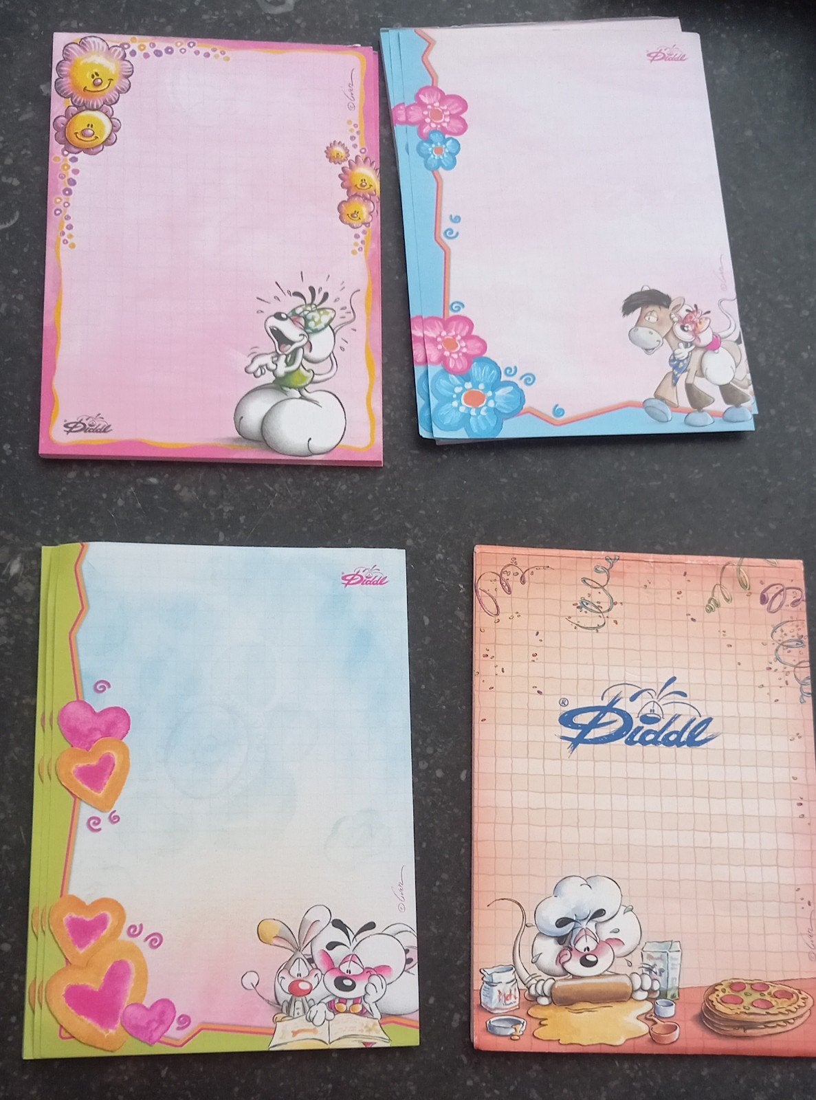 Diddl A6 blaadjes te koop of ruilen, Ophalen of Verzenden, Verschillende figuren, Zo goed als nieuw, Papier, Kaart of Schrift