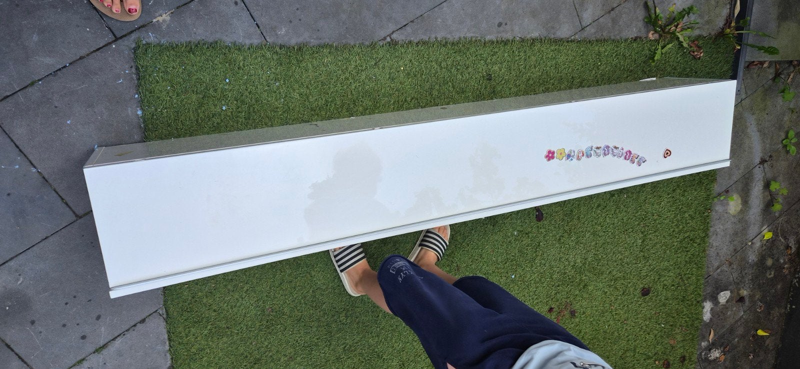 Witte wandplank met opbergruimte, Ophalen, Gebruikt