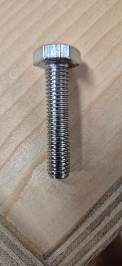 RVS Bout M10 x 50mm - Hoge Kwaliteit, Doe-het-zelf en Verbouw, IJzerwaren en Bevestigingsmiddelen, Zo goed als nieuw, Bouten of Moeren