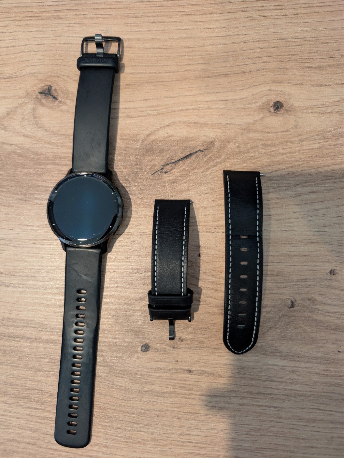 Garmin Venu 3 45 mm Smartwatch Zwart met extra bandje, Sieraden, Tassen en Uiterlijk, Smartwatches, Conditie, Gebruikt, Zwart