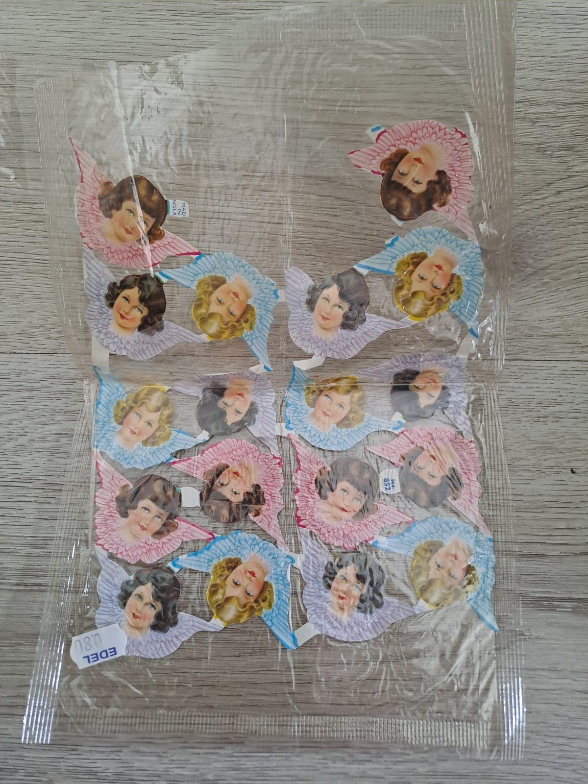 Vintage engeltjes plaatjes voor poeziealbum Edel 852, Ophalen of Verzenden