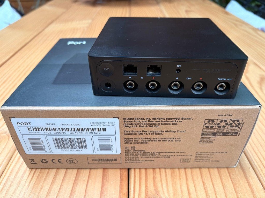 Sonos Port (2022) met optie: Phono Pre-amp voor Platenspeler