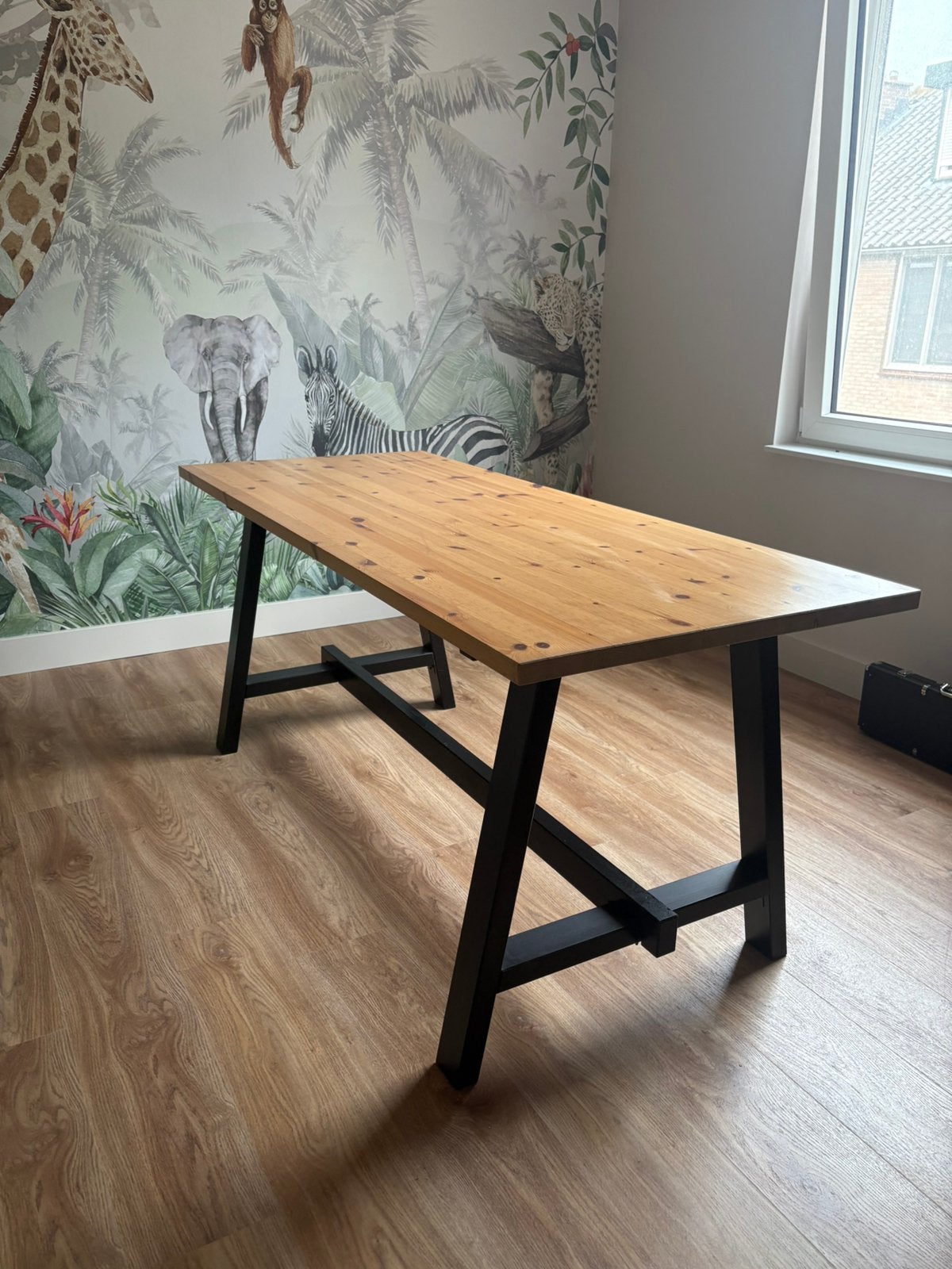 Kleine eettafel (70x170cm), Huis en Inrichting, Tafels | Eettafels, Ophalen, Gebruikt, 50 tot 100 cm, 150 tot 200 cm