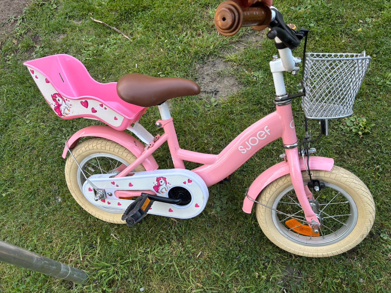 SJOEF Classic meisjesfiets 12 inch roze – unicorn, Fietsen en Brommers, Fietsen | Kinderfietsjes, Ophalen, Gebruikt, Minder dan 16 inch