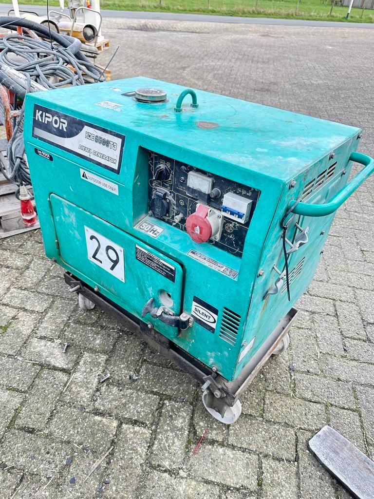 Kipor Diesel Aggregaat KDE6500T3 - 400V, 50Hz met nieuwe acc, Doe-het-zelf en Verbouw, Bouwverlichting, Gebruikt, Ophalen of Verzenden