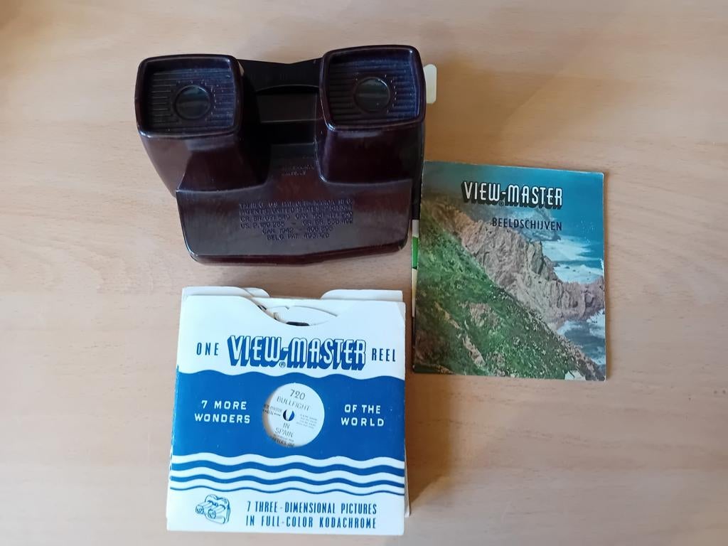 View-Master bakeliet model E met 15 reels en folder 1960, Ophalen of Verzenden, Overige typen