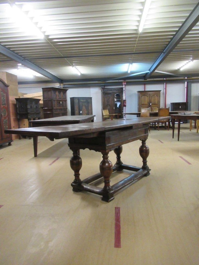 Oer 11730  17e eeuwse eiken uittrektafel met mooie patina, Ophalen