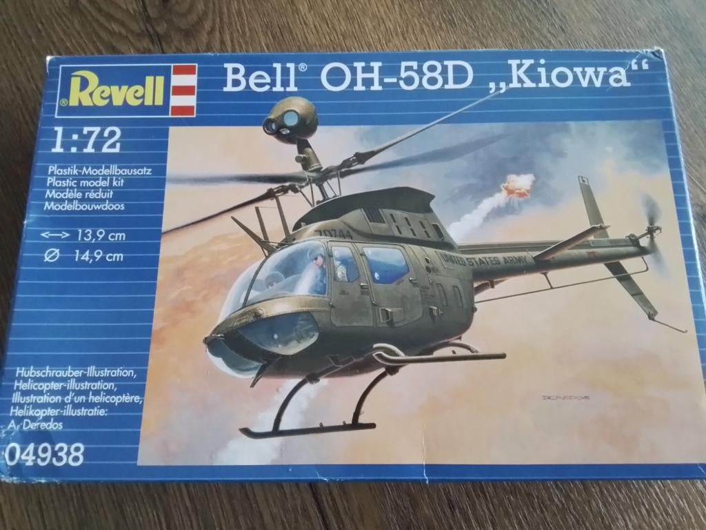 Revell Bell 0H 58 D kiowa, 04938, Hobby en Vrije tijd, 1:72 tot 1:144, Ophalen of Verzenden, Zo goed als nieuw, Revell