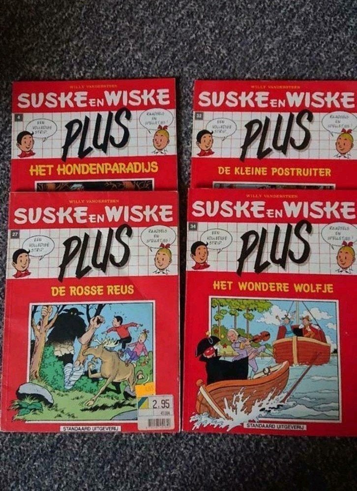 Suske en Wiske Plus 4, 27, 32, 34 (4 stuks), Ophalen of Verzenden, Gelezen, Willy Vandersteen