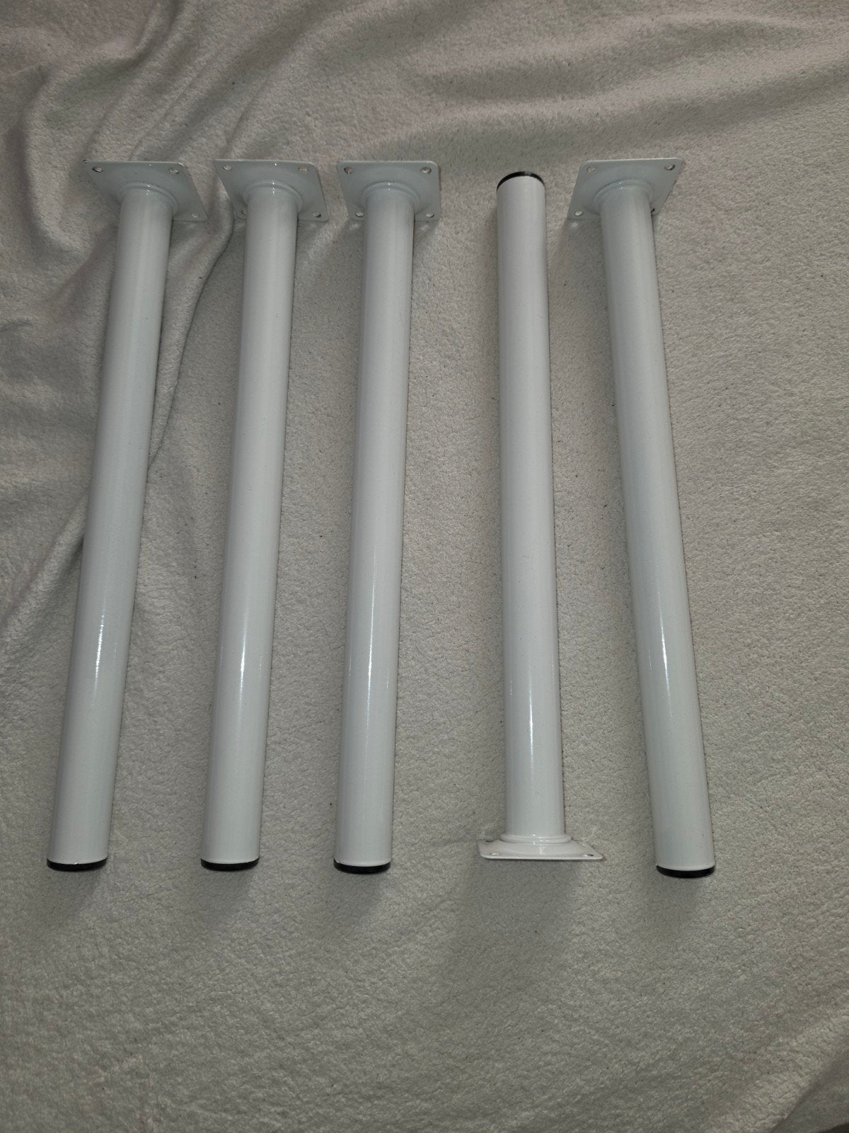 5 witte tafelpoten 35 cm hoog, Tafelpoot, Minder dan 50 cm, Rond, Minder dan 50 cm