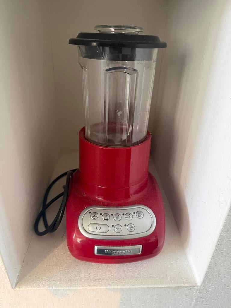 Kitchenaid blender - Rood, met kunststof kan, Ophalen of Verzenden, Gebruikt, Blender