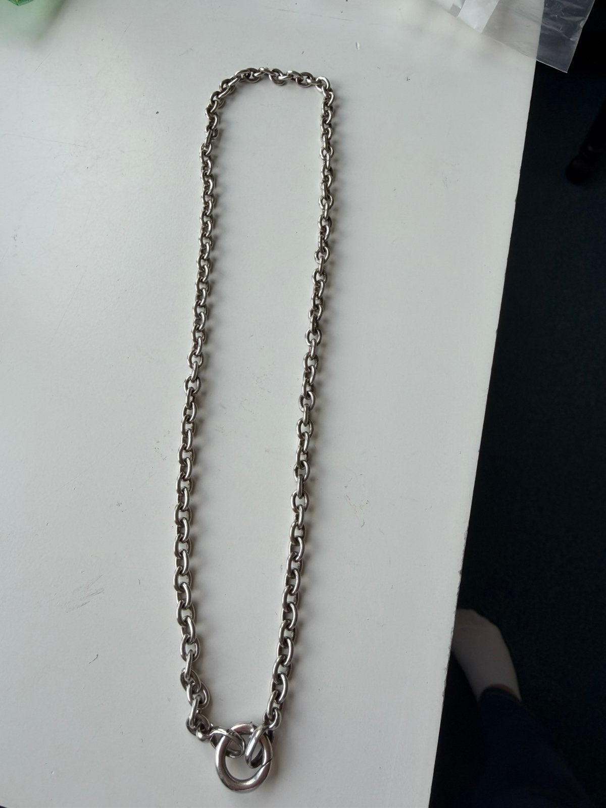 Ti Sento ketting met clipring, Verzenden, Zo goed als nieuw, Zilver