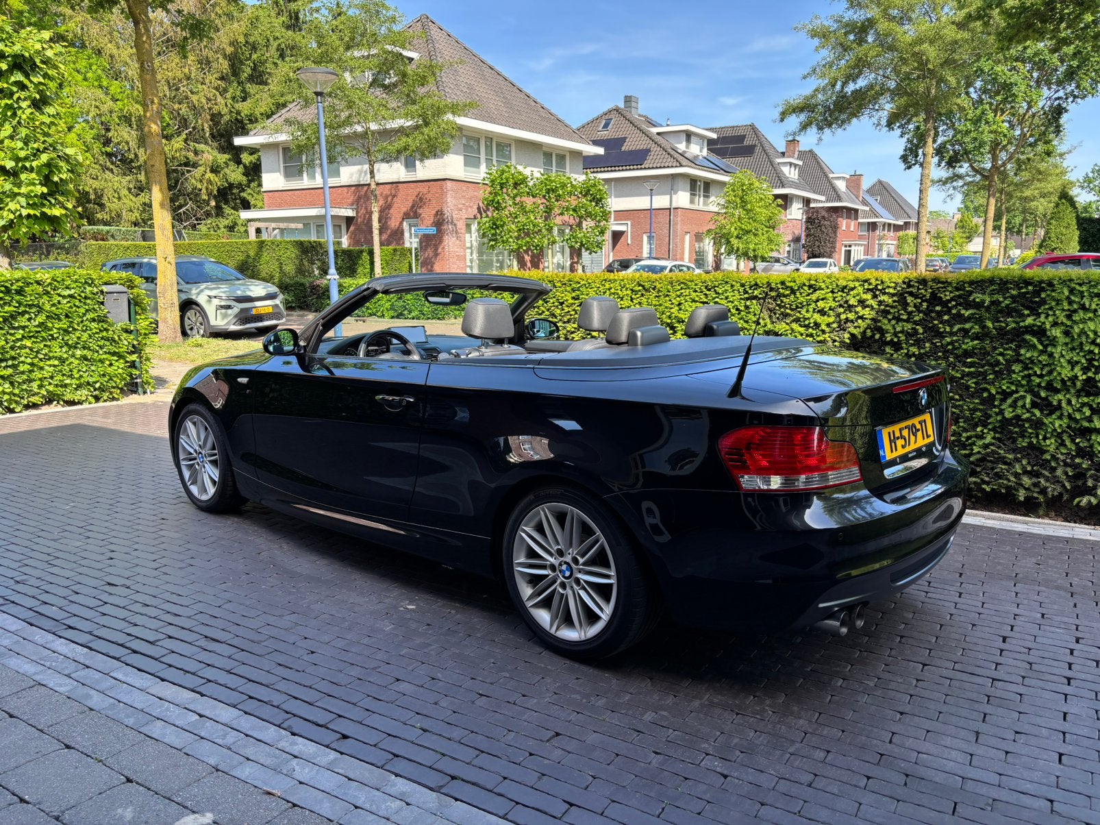 BMW 1 serie,  2.0 i  High Executive M pakket Cabriolet., 1-Serie, 145 pk, Zwart, 4 cilinders