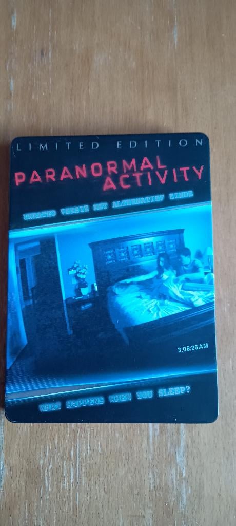 DVD Paranormal Activity Limited Steel box, Cd's en Dvd's, Dvd's | Horror, Alle leeftijden, Ophalen of Verzenden, Zo goed als nieuw