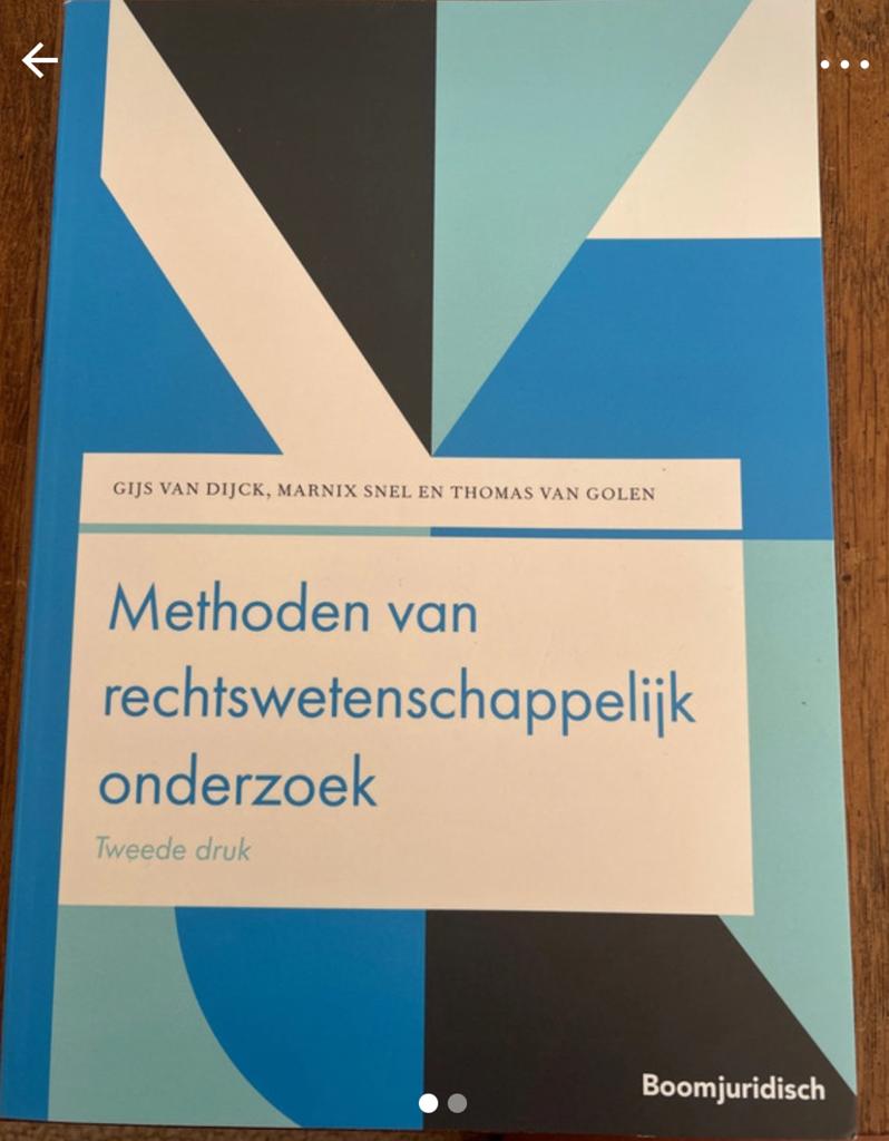 Methoden van rechtswetenschappelijk onderzoek - Tweede druk, Boeken, Ophalen of Verzenden, Gamma, Zo goed als nieuw, WO