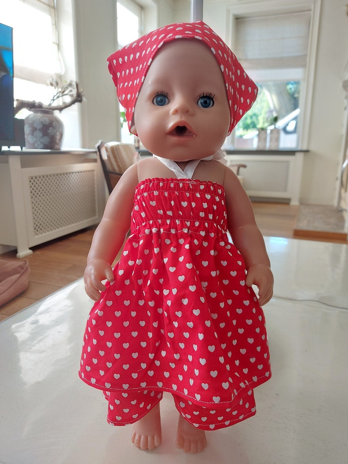 Leuke hartjes set baby born pop, Ophalen of Verzenden