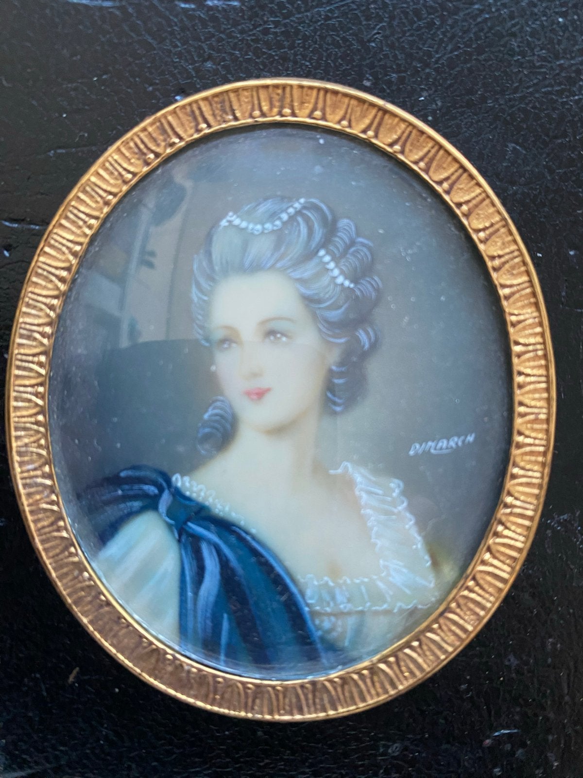 Twee antieke, geschilderde portretten in lijst, Doek, Portret of Personen, Ophalen of Verzenden, Handgeschilderd