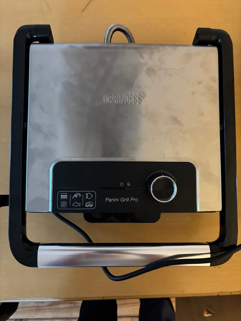 Panini tafel grill, Ophalen, Overige typen, Zilver, Zo goed als nieuw