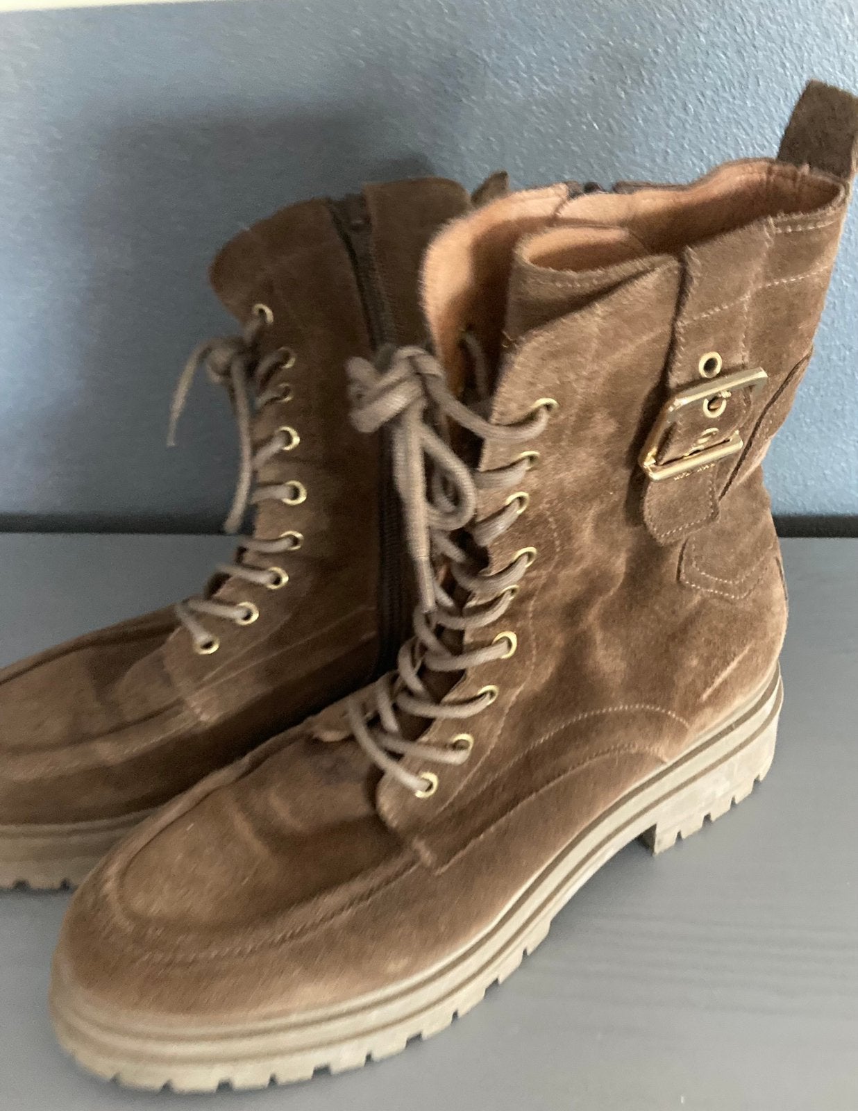 Red Rag halfhoge veterboots bruin 41, Kleding | Dames, Schoenen, Ophalen of Verzenden, Zo goed als nieuw, Bruin