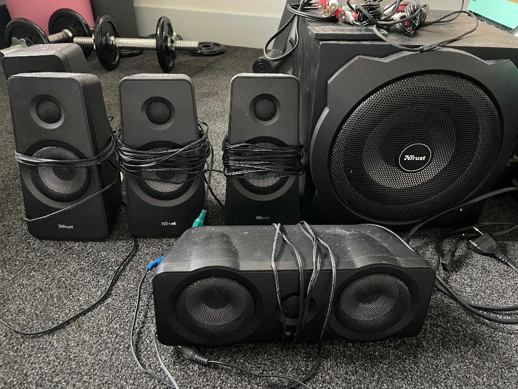 Trust Tytan GXT 658 5.1 boxen, Ophalen, Zo goed als nieuw, Audiokanaal 5.1, TRUST