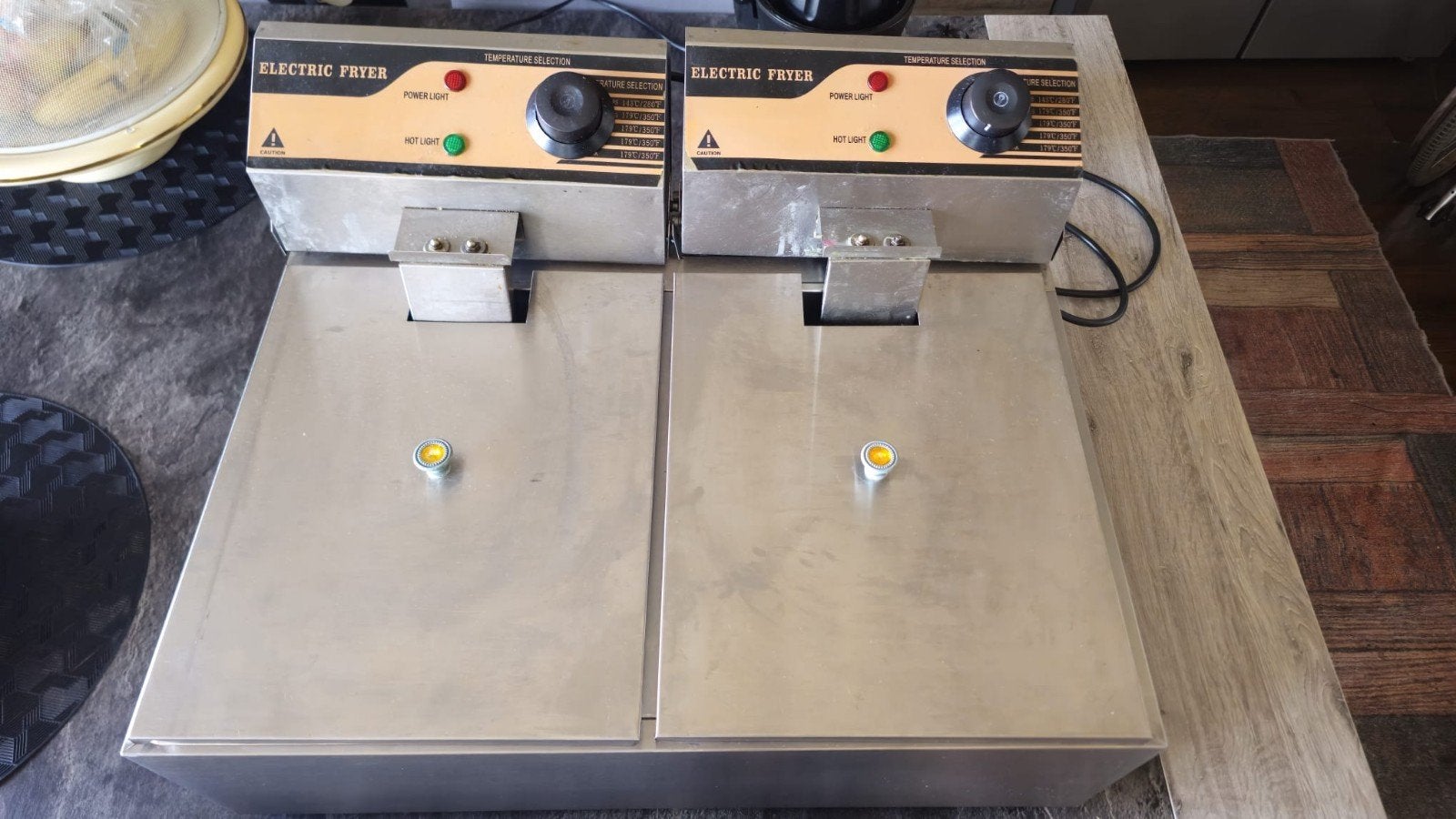 Professionele dubbele elektrische friteuse, Ophalen, Gebruikt, Duo-friteuse