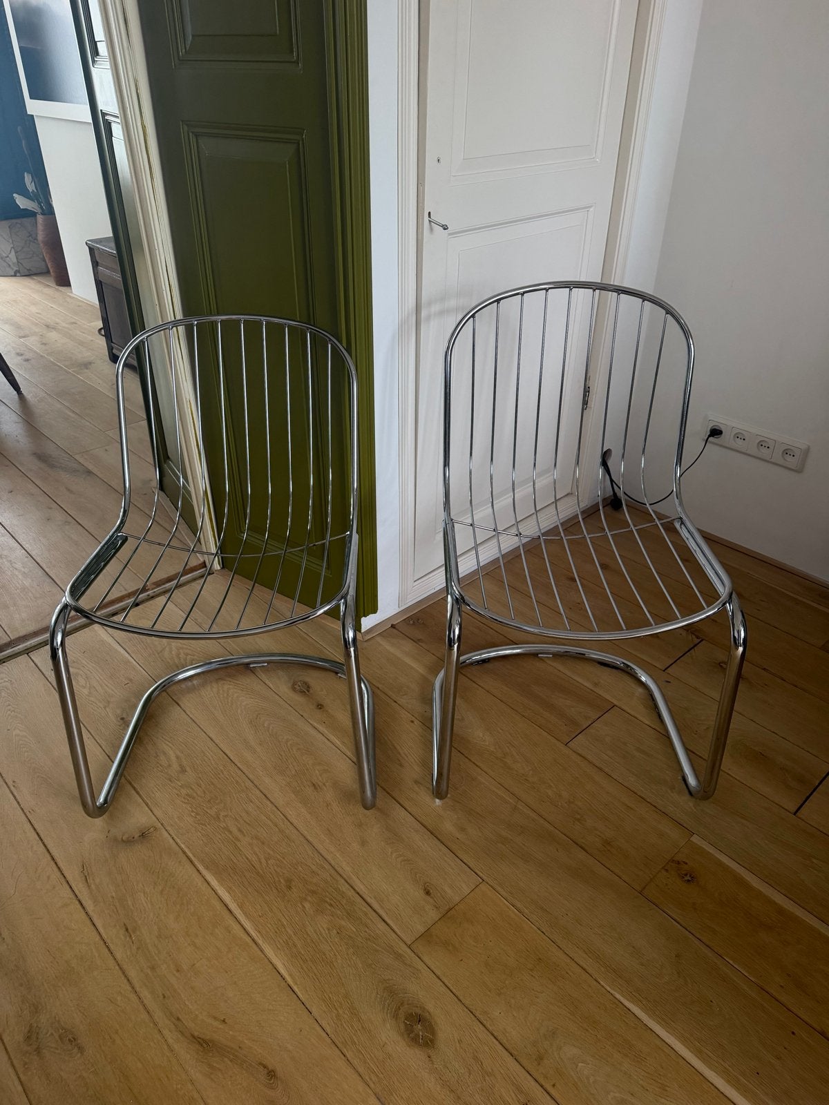 Gaston Rinaldi Set 2 draadstoelen - Gebruikt, Ophalen, Gebruikt, Twee, Overige kleuren