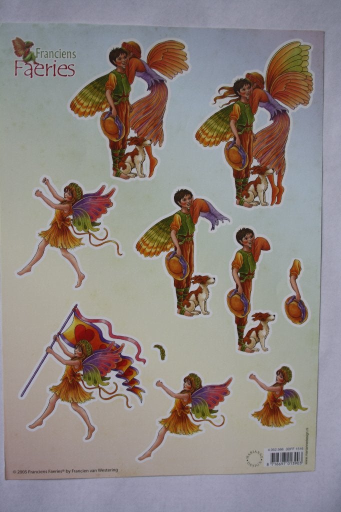2 stuks Knipvellen Flower Fairies 6905, Ophalen of Verzenden, Nieuw, Fantasie, Knipvel