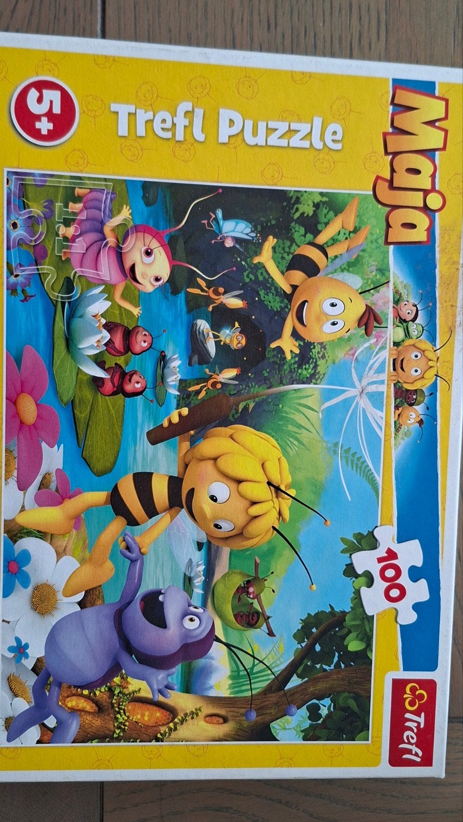 Maya de Bij Puzzel - Trefl (100 stukjes), Ophalen of Verzenden, Meer dan 50 stukjes, Gebruikt, 6 jaar of ouder