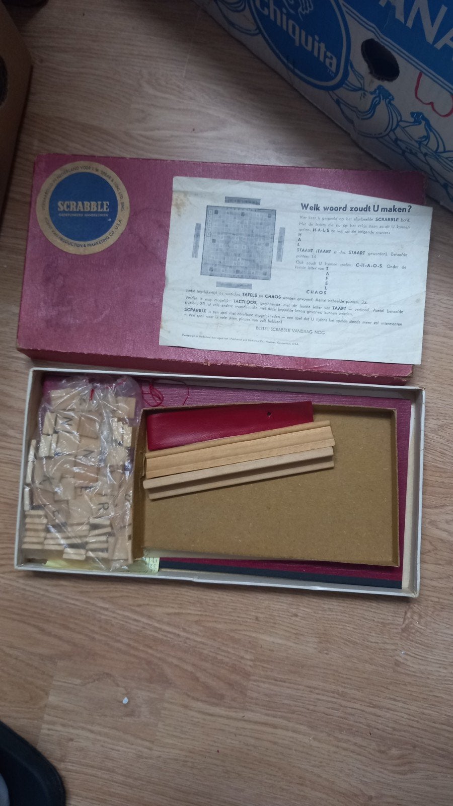 Vintage Scrabble Spel - Compleet, Drie of vier spelers, Ophalen of Verzenden, Gebruikt, J.W. Spear & Sons Ltd.